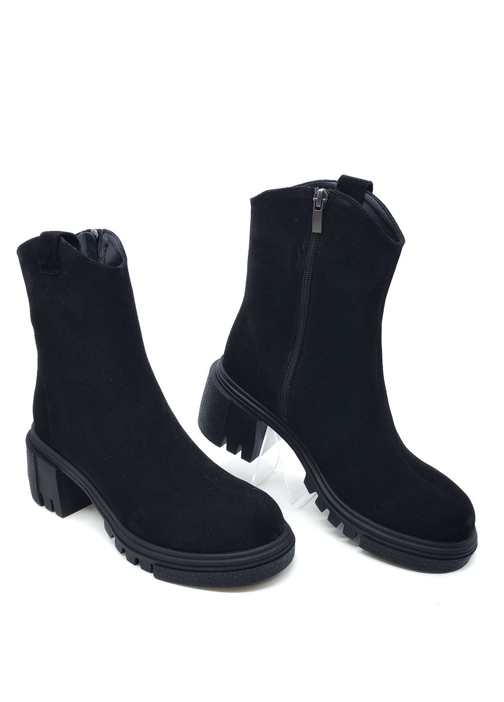 Жіночі черевики зимові чорні замшеві MR-15-3 23,5 см (р) Morento (271828044)