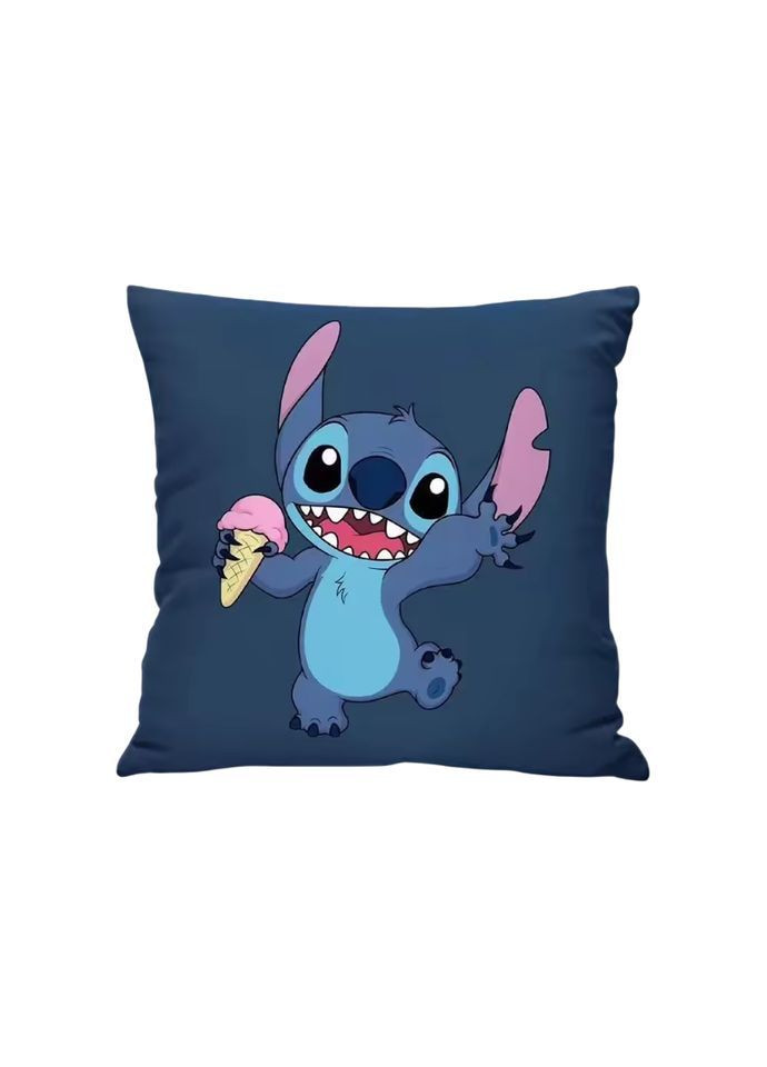 Декоративна м'яка подушка Стіч 45*45 см Stitch із морозивом VTech (361970704)