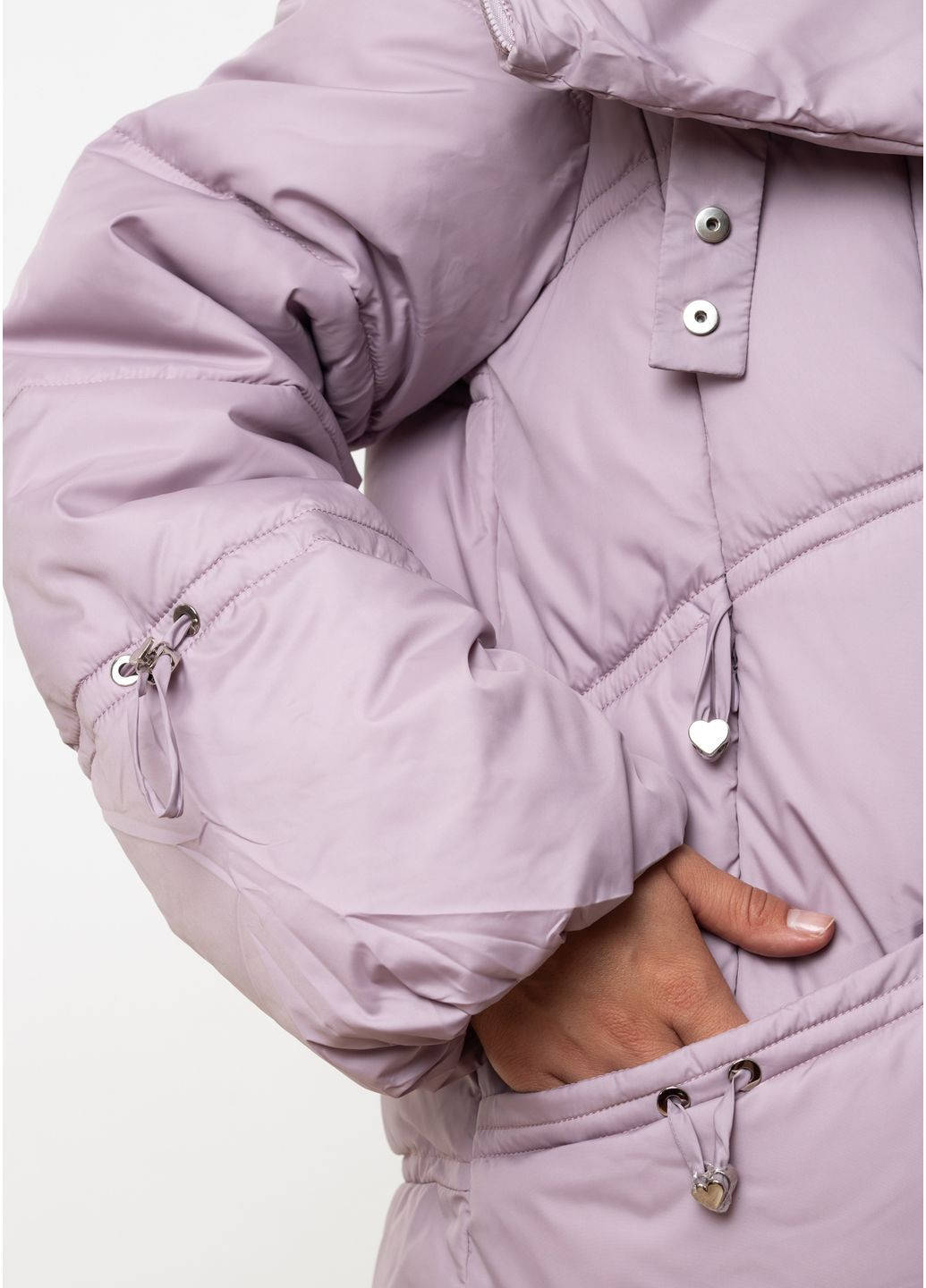Сиреневый зимний Пуховик Mishele