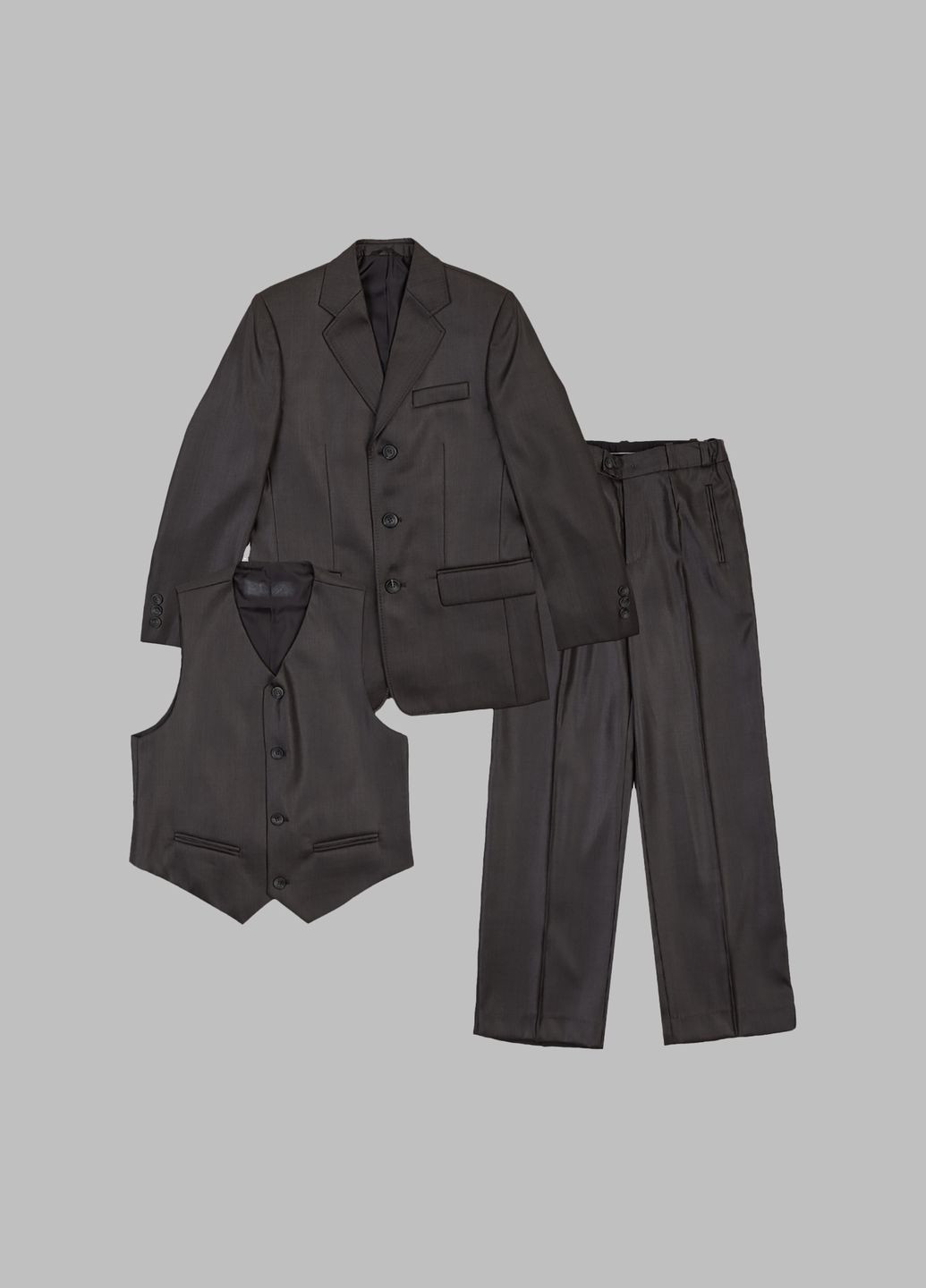 Темно-серый демисезонный классический костюм Christian 424345 б3