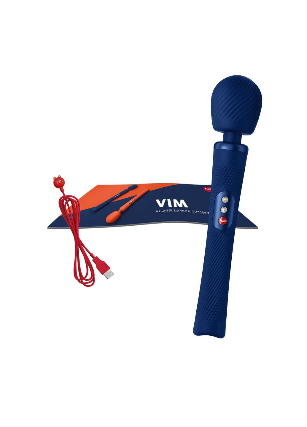 Вібромасажер VIM Vibrating Wand midnight blue, суперпотужний та легкий, до 6 годин роботи Fun Factory (314871676)