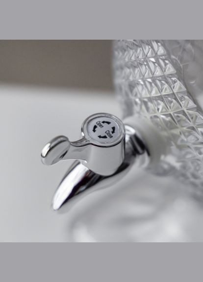 Лимонадниця скляна на ніжці, 3 л No Brand (329142061)