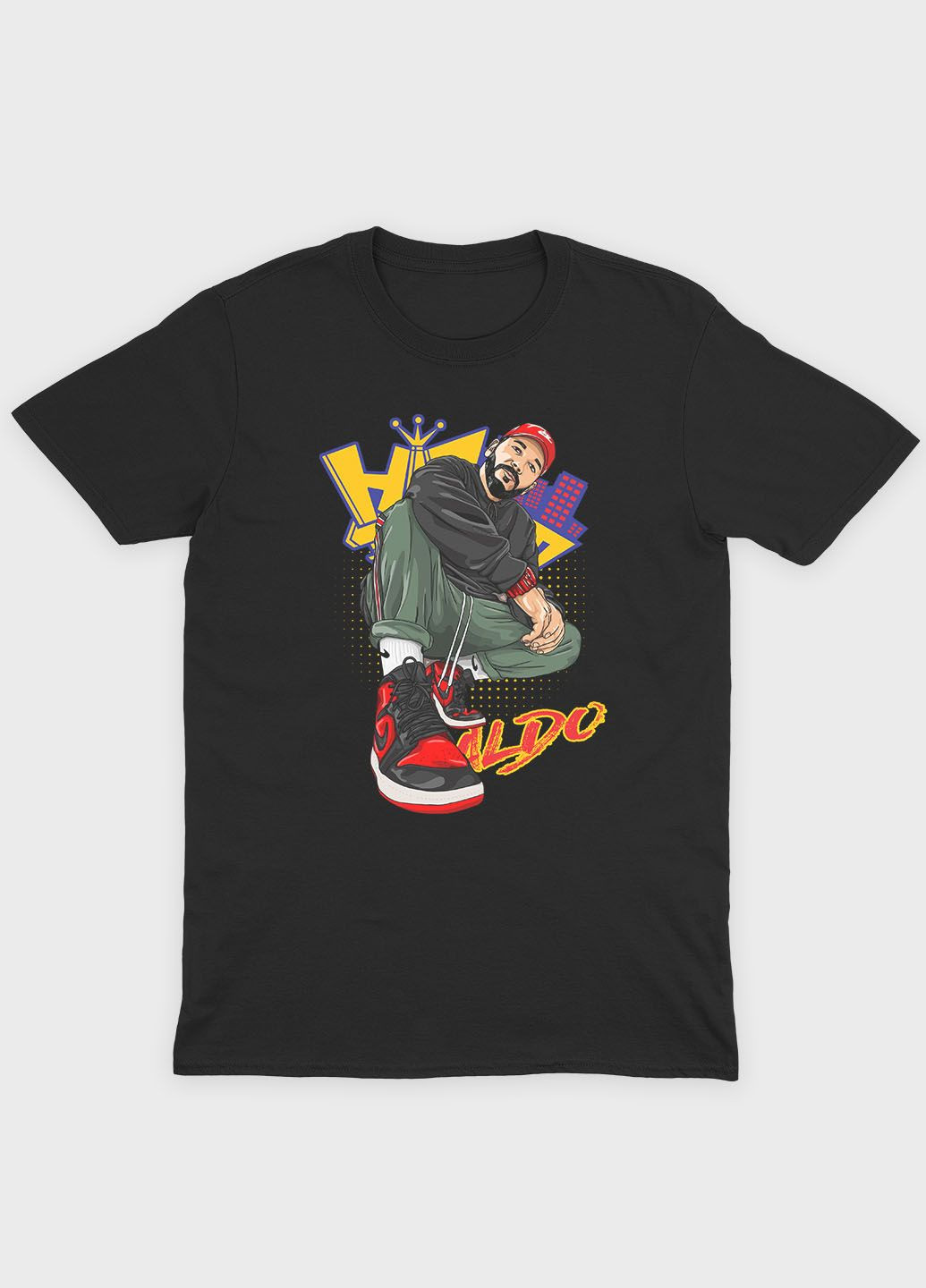 Мужская футболка с принтом Hip-Hop (TS001-1-BL-004-1-075-F) Modno - (285771505)