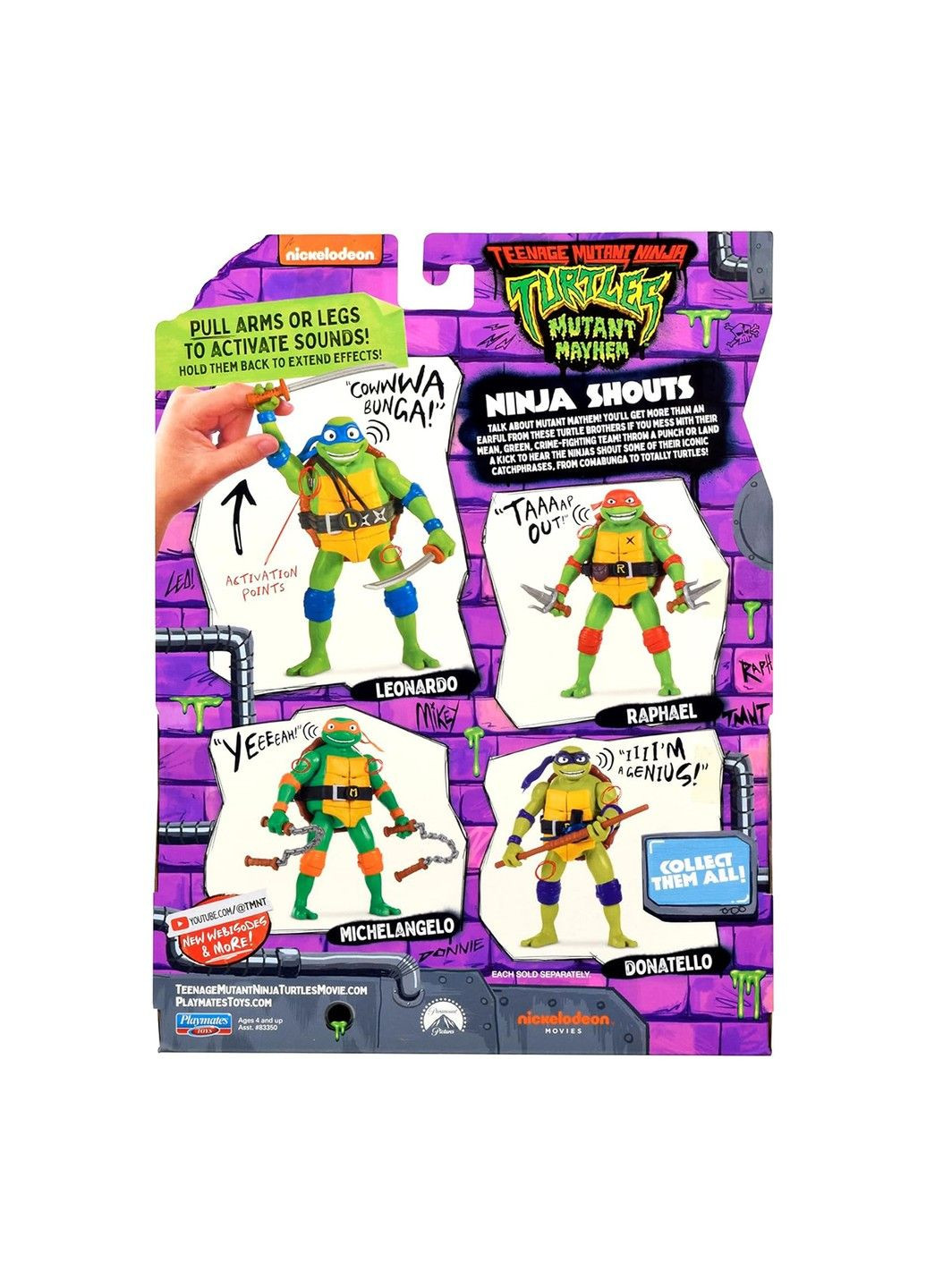 Ігрова фігурка «Черепашки-ніндзя MOVIE III» – Леонардо (звук) TMNT (324110098)