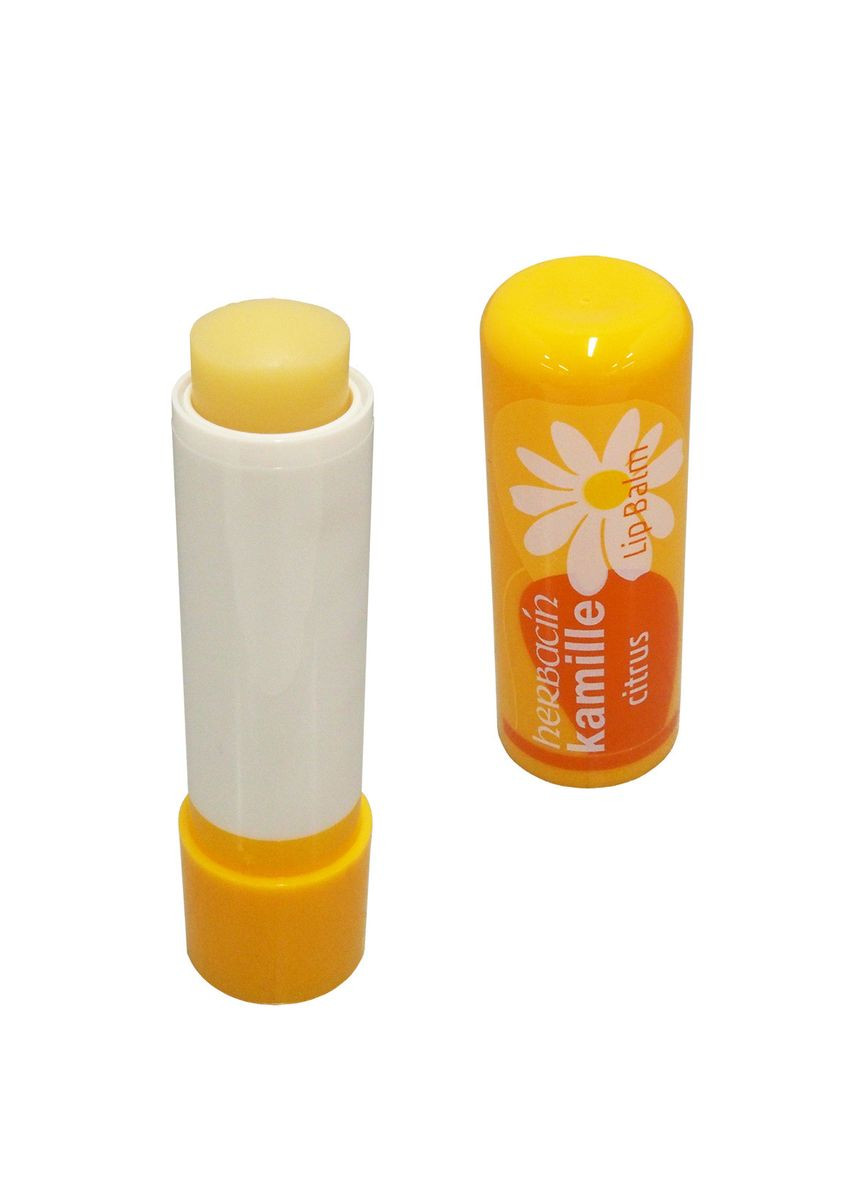 Зволожувальний бальзам для губ із цитрусом Herbacin Classic Kamille Lip Balm Citrus, 4.8 г No Brand (317276069)