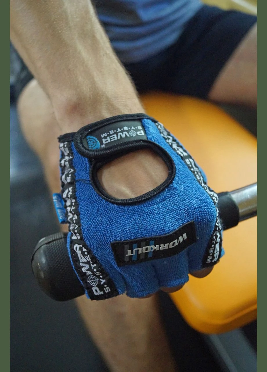 Рукавички для фітнесу PS-2200 Workout Blue (A-012122) Power System (308859652)