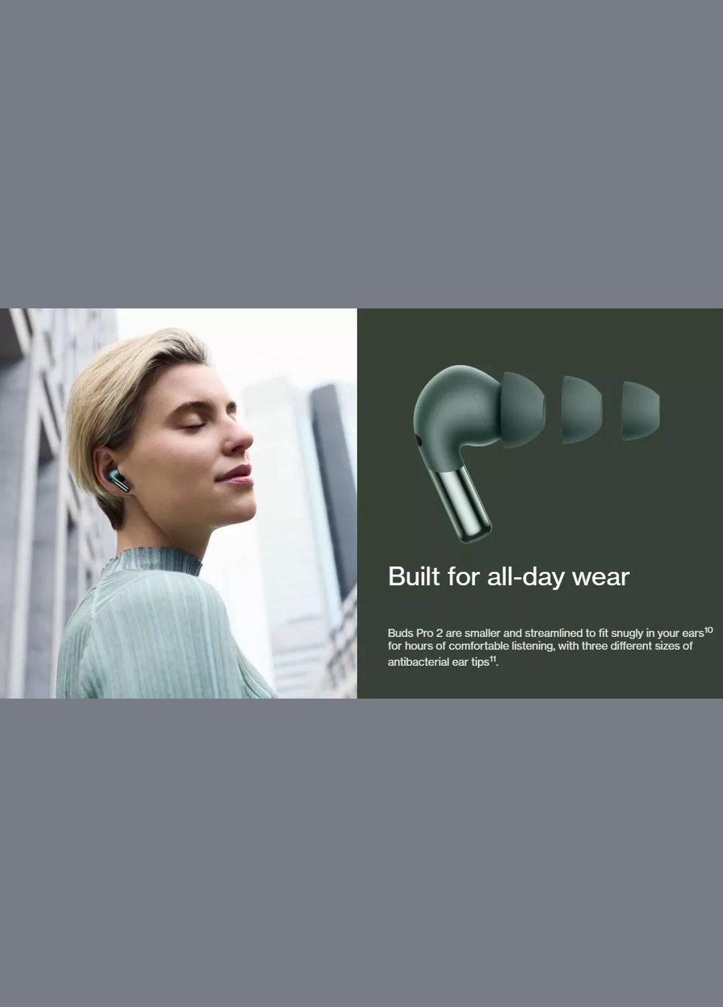 Навушники бездротові Buds Pro 2 E507A зелені OnePlus (315733444)