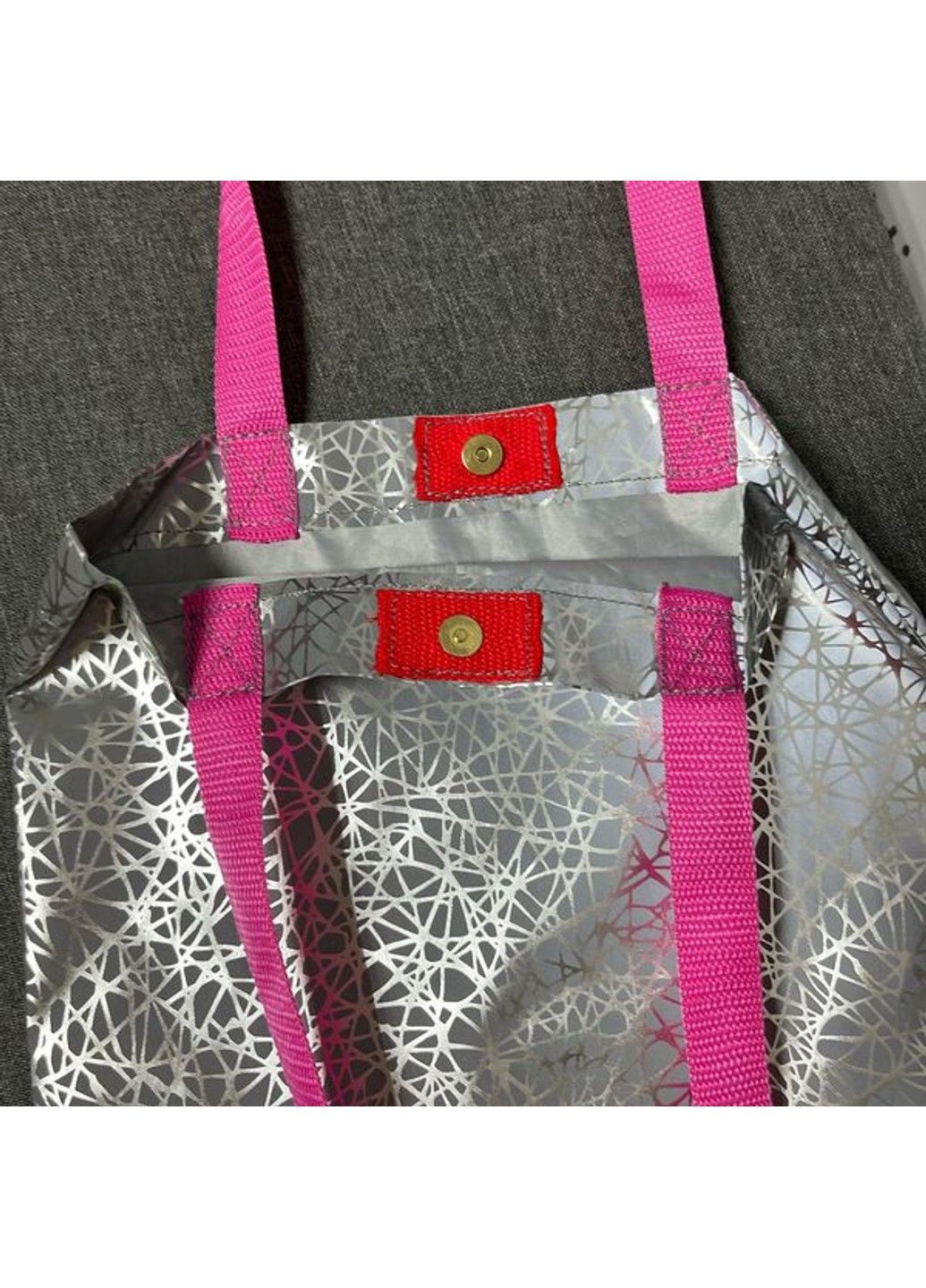Светоотражающая сумка Svitashka Паутинка на кнопке Розовые ручки No Brand (305832724)