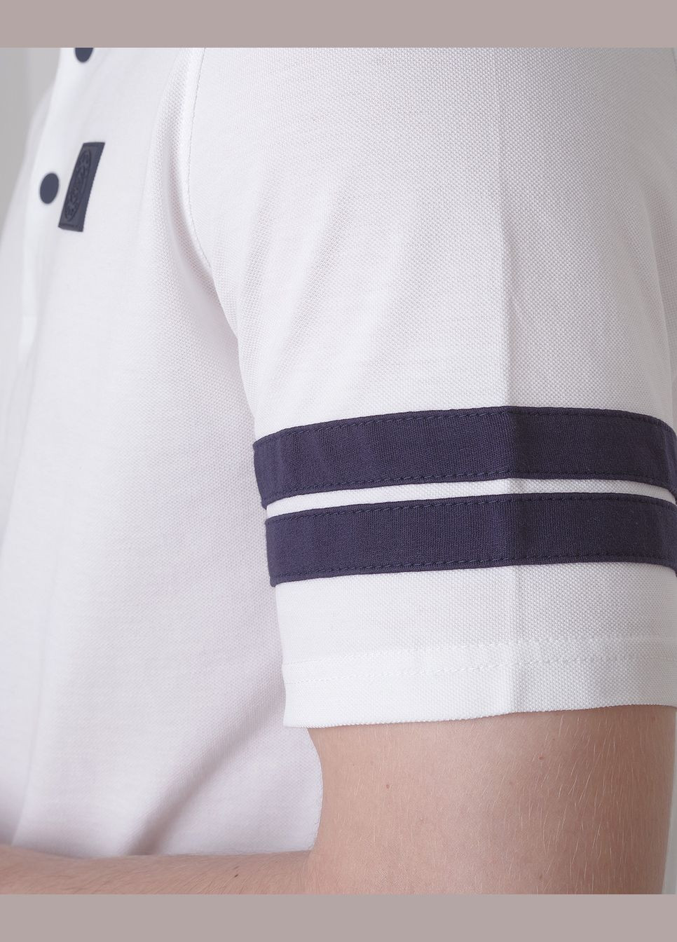 Белая футболка-поло мужское для мужчин Bugatti