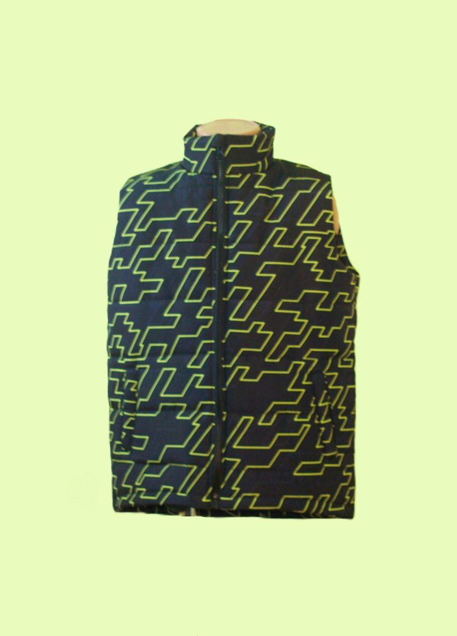 Жилетка детская весна/осень без капюшона 122 размер с карманами принт салатовый цвет Handmade (324252655)