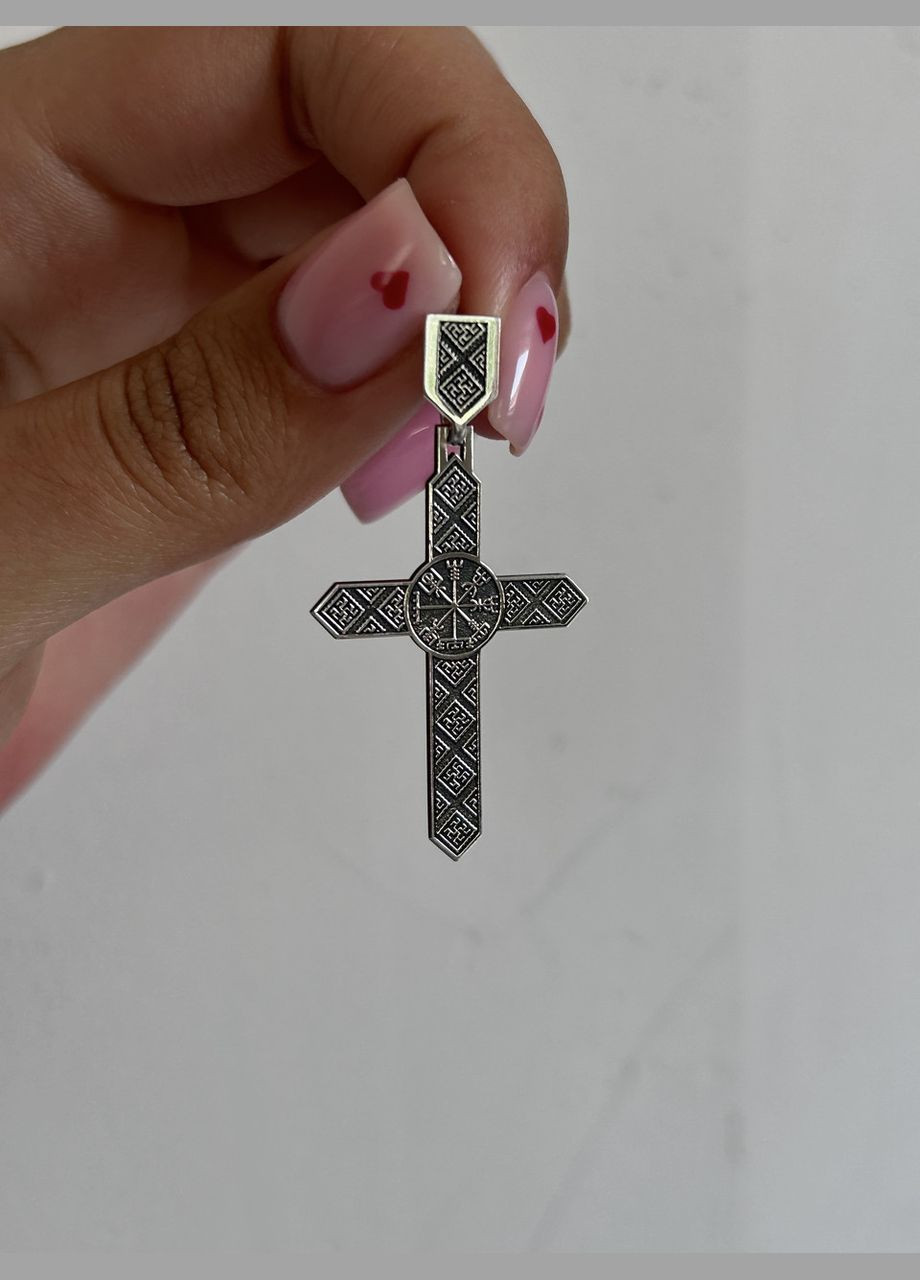 Хрестик срібло 925 проби Вегвізир з компасом No Brand (328599318)