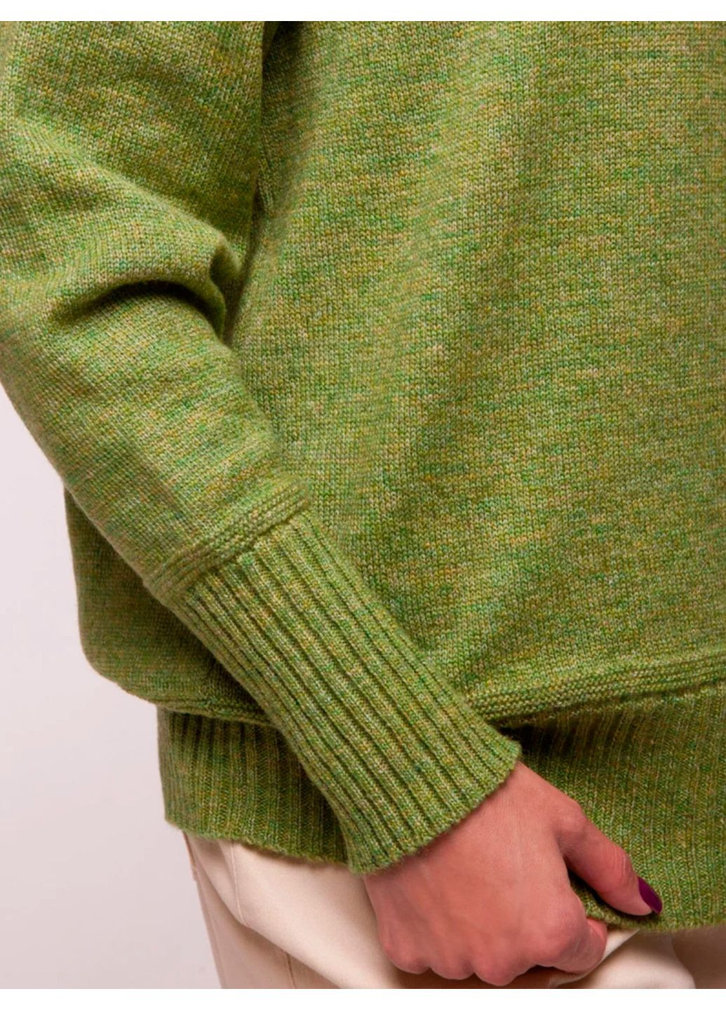 Салатовый демисезонный женский однотонный джемпер (dzhemper-n2101-1-25-trava) Nita