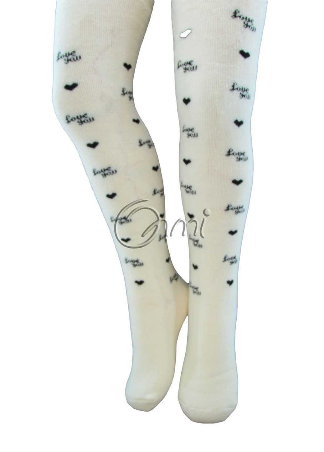 Колготки детские 1011м. р22. рис 131 молочный love you Олмі (362218577)
