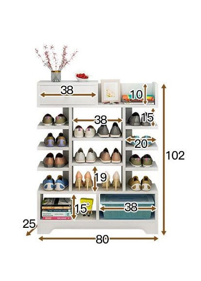 Полиця для взуття з дерева Кардо 3 зефір (ПДО-305420) No Brand (327847623)