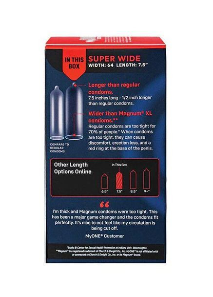 Презервативы MyONE Super Wide 10 шт, картонная коробка One (325478878)
