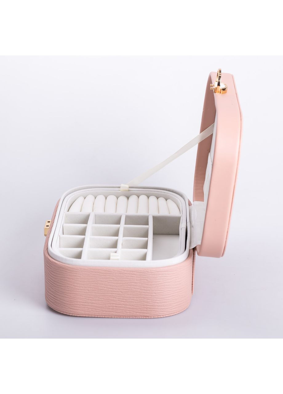 Скринька-органайзер для прикрас із замком 26х18х9.5 см рожевий Yiwu (356672507)