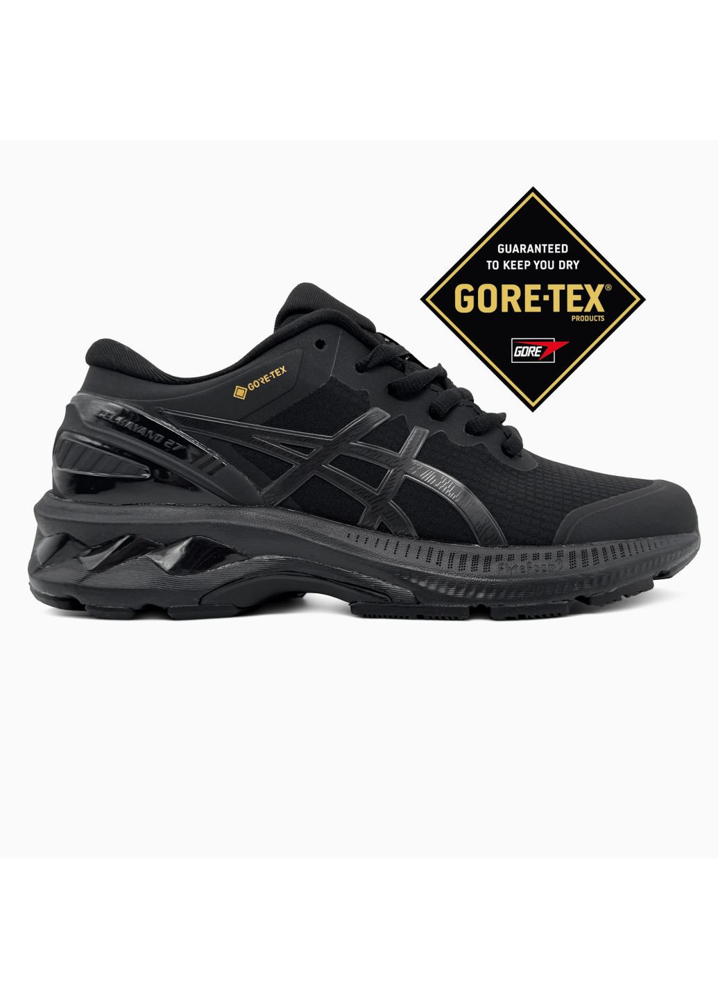 КРОСІВКИ ЖІНОЧІ ASICS GEL-KAYANO 27 BLACK GORE-TEX АСІКС ГЕЛЬ КАЯНО No Brand чорні демісезони (367168005)