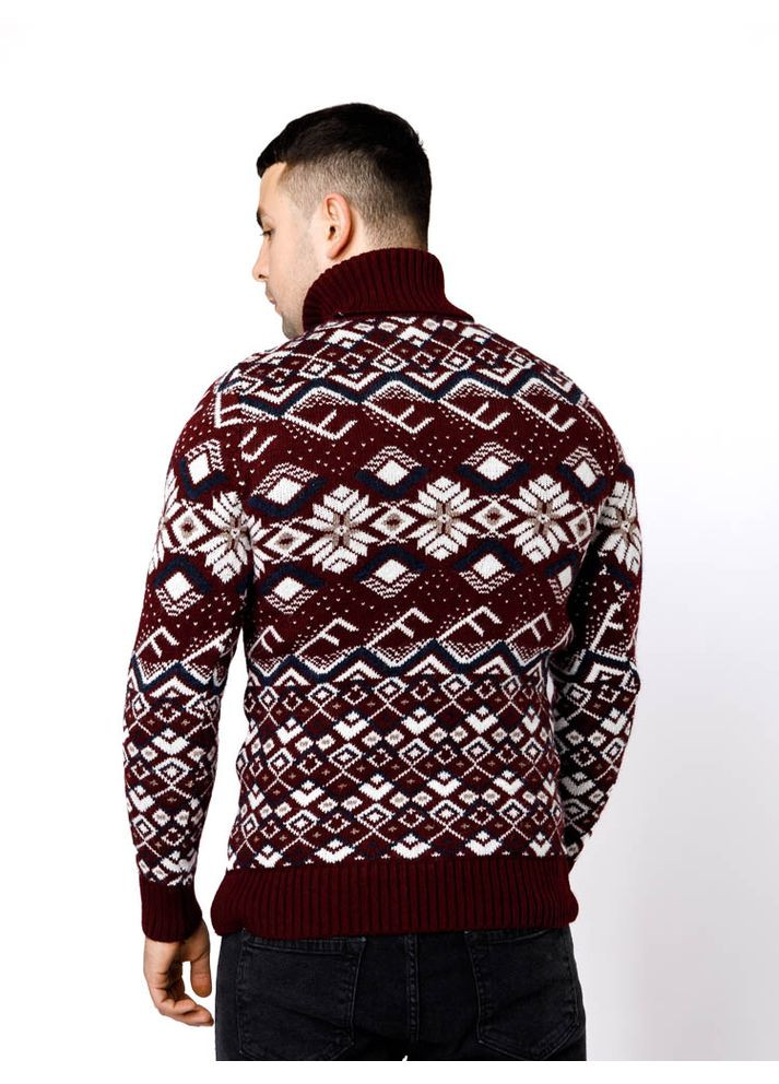 Бордовый зимний мужской свитер цвет бордовый цб-00233269 Gerekli