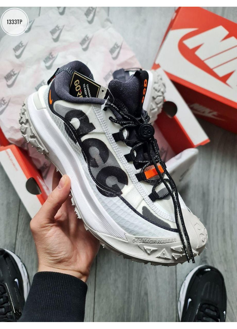 Белые демисезонные кроссовки мужские nike acg mountain fly 2 low white найк асж маунс флай No Brand