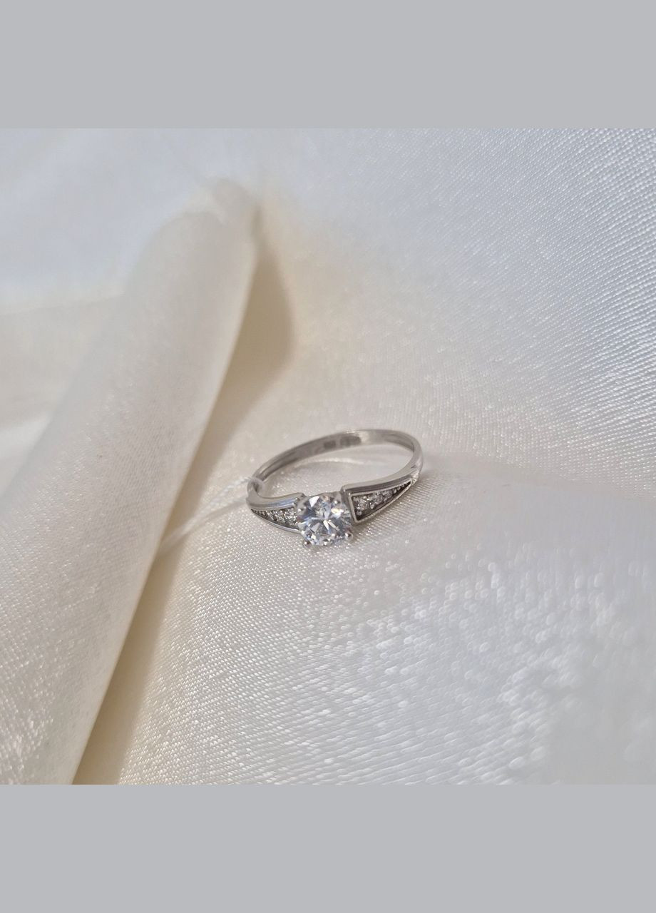 Серебряное кольцо с Белыми камнями размер серебро 925 пробы Родированное 1547к 1.18г No Brand (329189902)