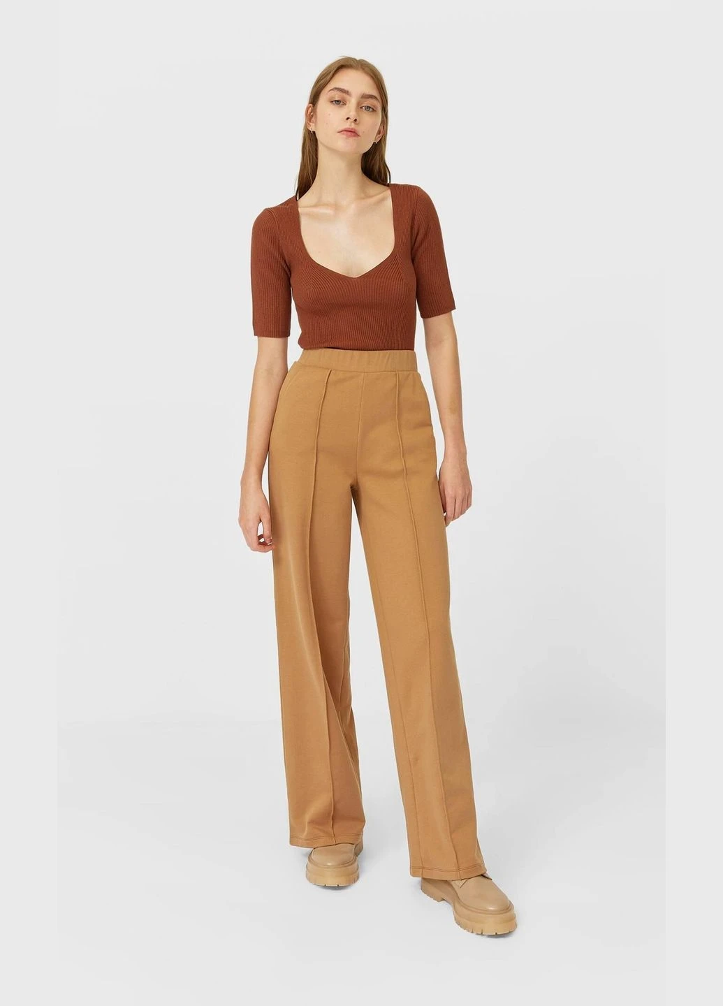 Топ літо,коричневий, Stradivarius (346395500)