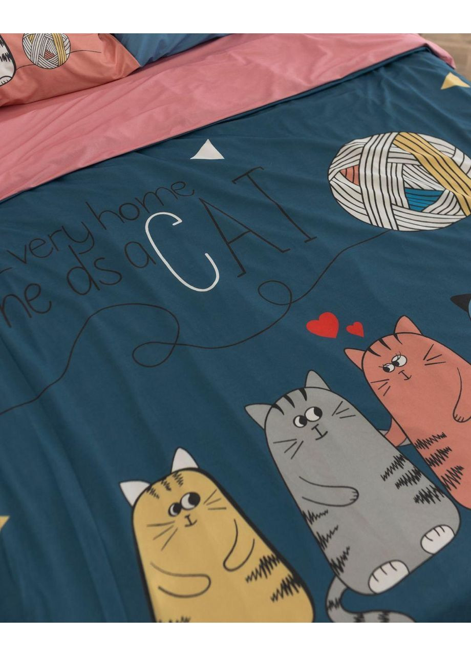 Постельное белье с резинкой Кошки, вельвет Евро размер, наволочки 50/70 No Brand (364218418)