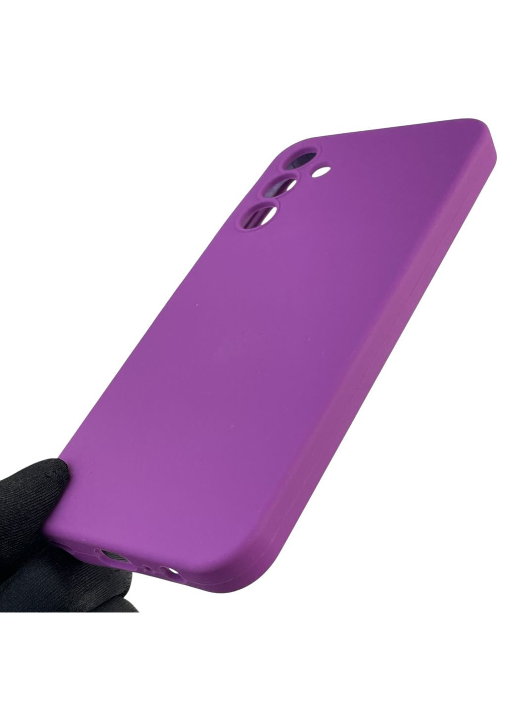 Чохол для Galaxy A15 (SM-A155M) силіконовий з мікрофіброю нековзний на самсунг а15 фіолетовий Samsung (366389482)