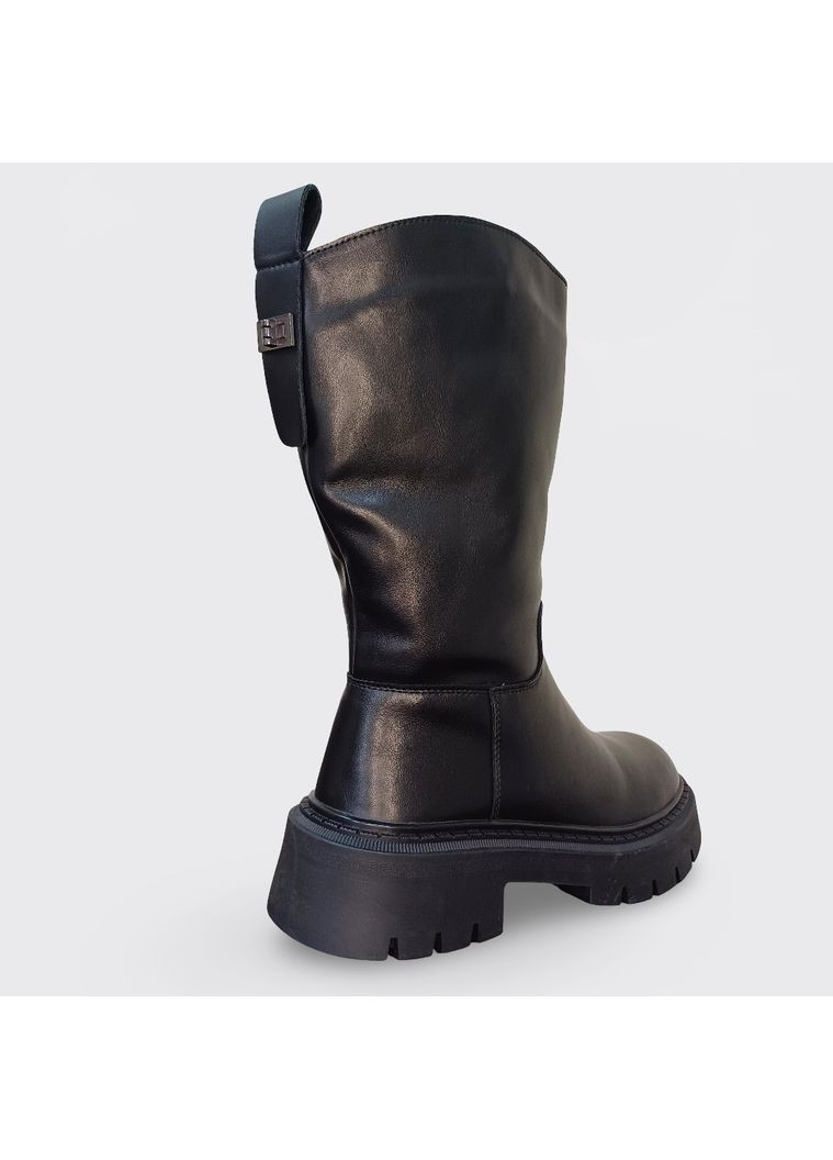 Черевики жіночі зимові шкіряні чорні (M2020-P) No Brand (365642539)