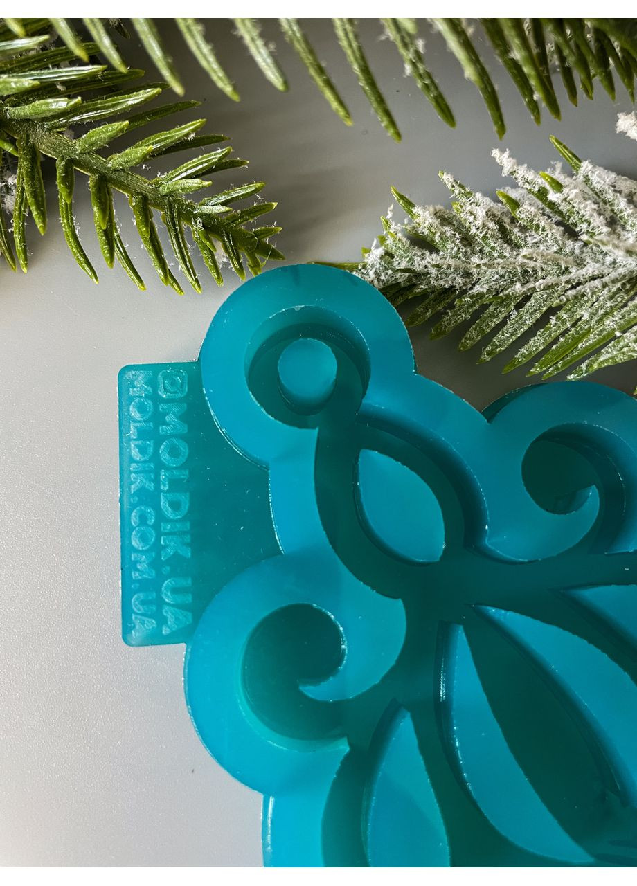 Молд Вензель широк для новогодних игрушек на елку силиконовая форма для эпоксидной смолы No Brand (370566746)