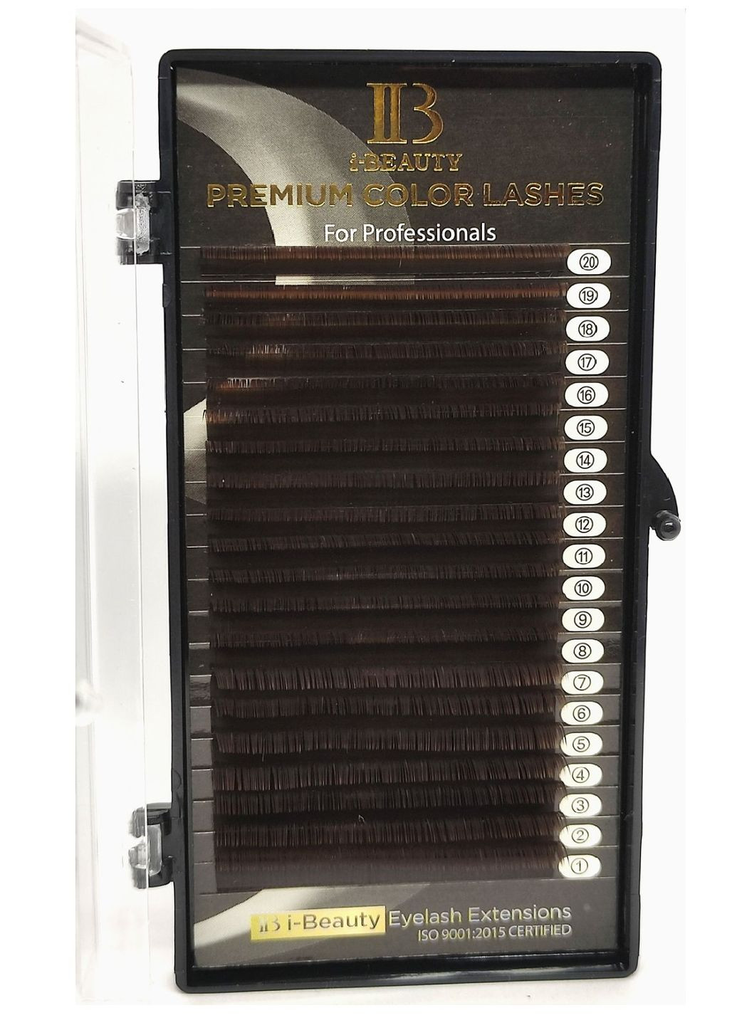 Вії шоколад мікси L 0,20 8-11 мм I-Beauty (322863345)