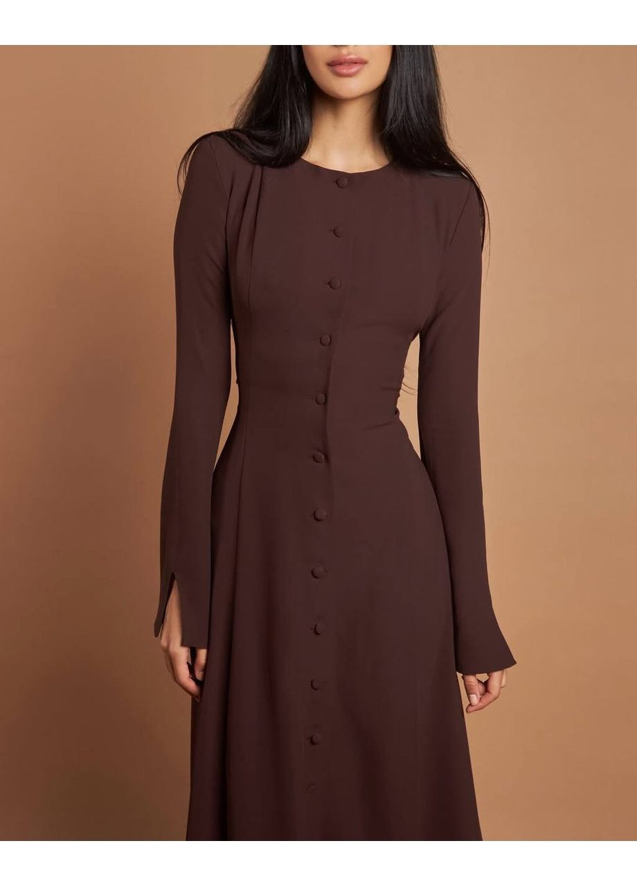 Коричнева повсякденний, кежуал сукня No Brand однотонна