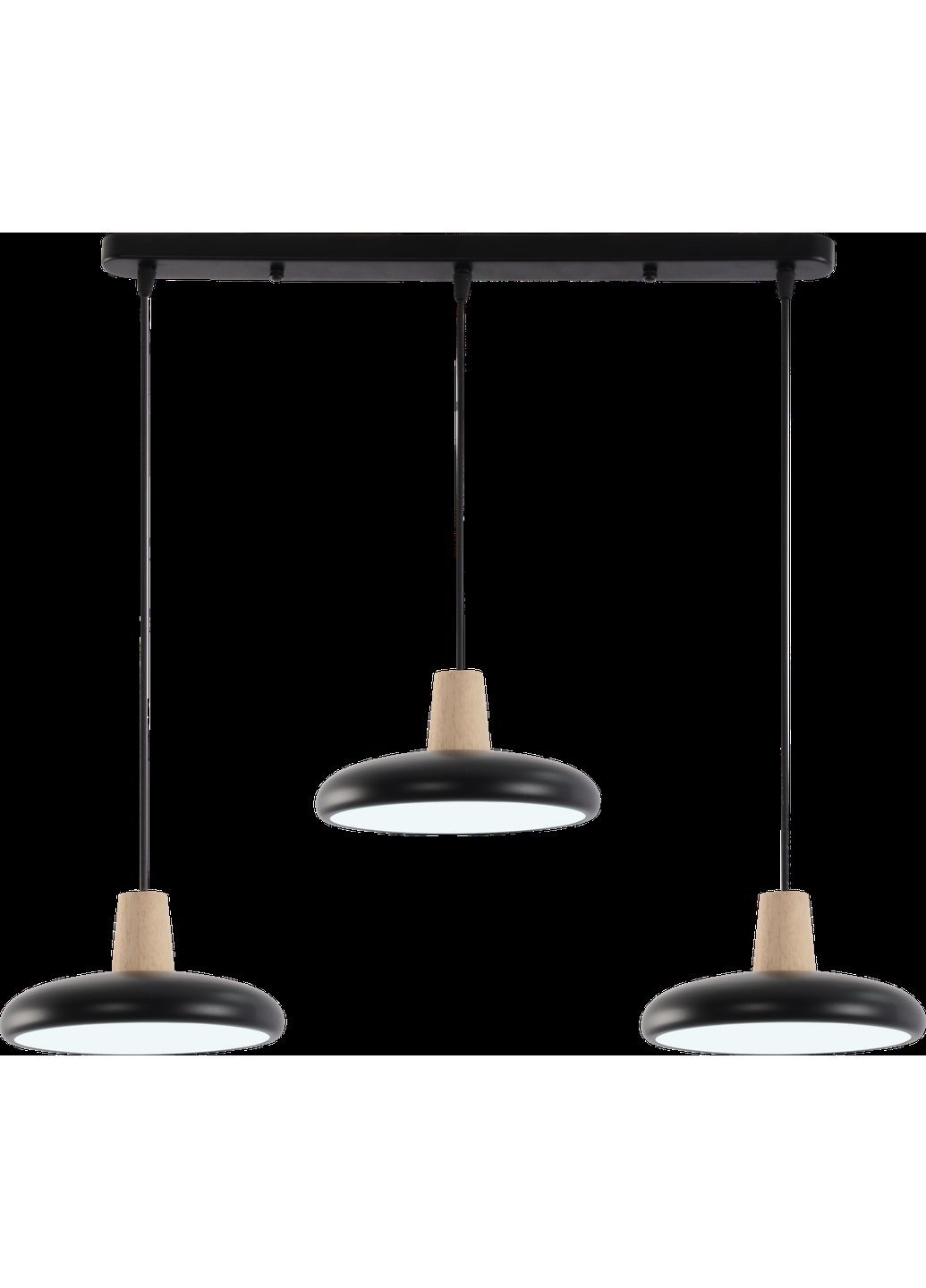 Подвесная люстра XI3342-3 черный + дерево Valeso (342071119)