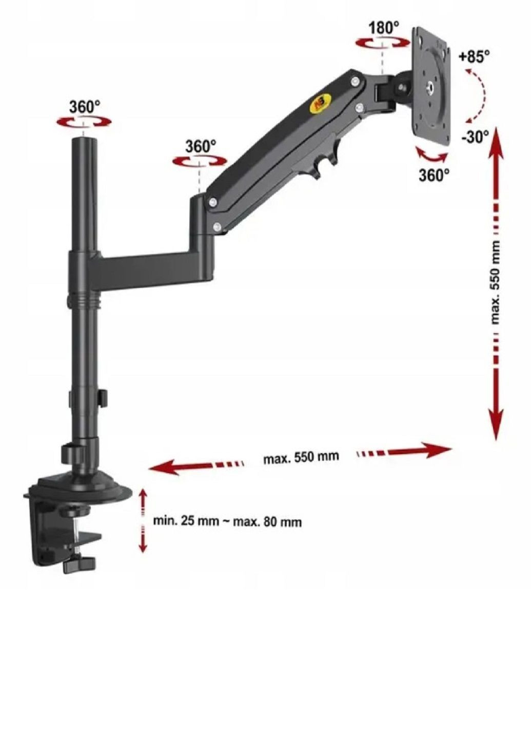 Крепление для монитора Н 100 Настольный кронштейн для монитора VTech (326809497)