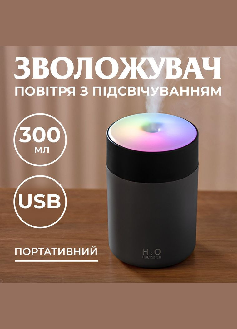Зволожувач повітря USB Colorful Humidifier 300ml Happy Life (302020406)