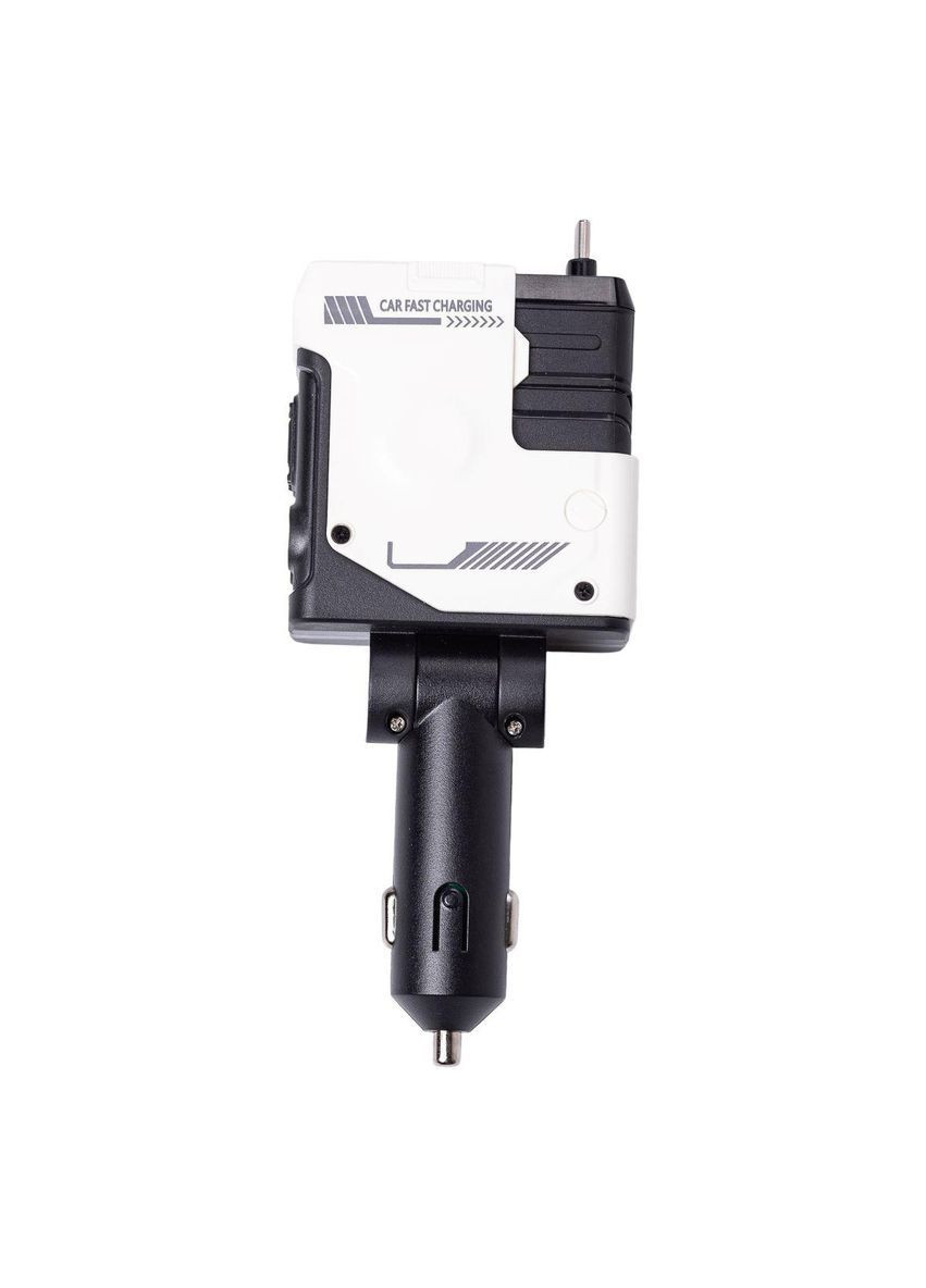 Автомобильное зарядное устройство MECHA с выдвижными кабелями и портами USB/Type-C Белый HP-A1W Shenzhen (368767441)