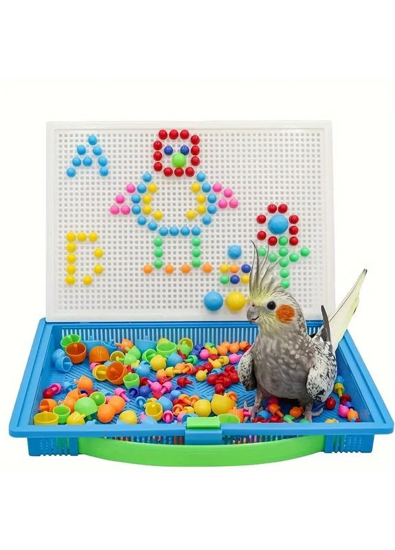 Мозаїка дитяча набір 832 шт з кейсом кришкою ігровим полем та схемами для складання No Brand (363042365)