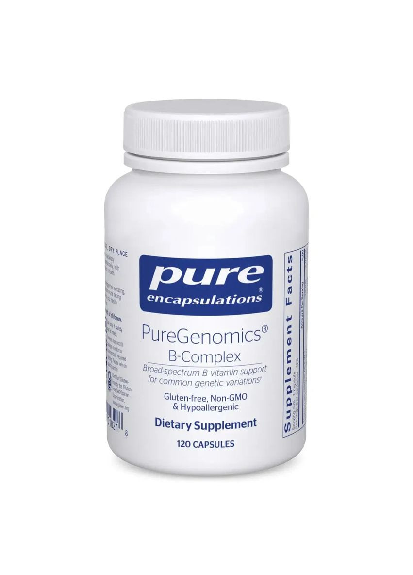Комплекс вітамінів групи B (PureGenomics B-Complex) 120 капсул Pure Encapsulations (361116582)