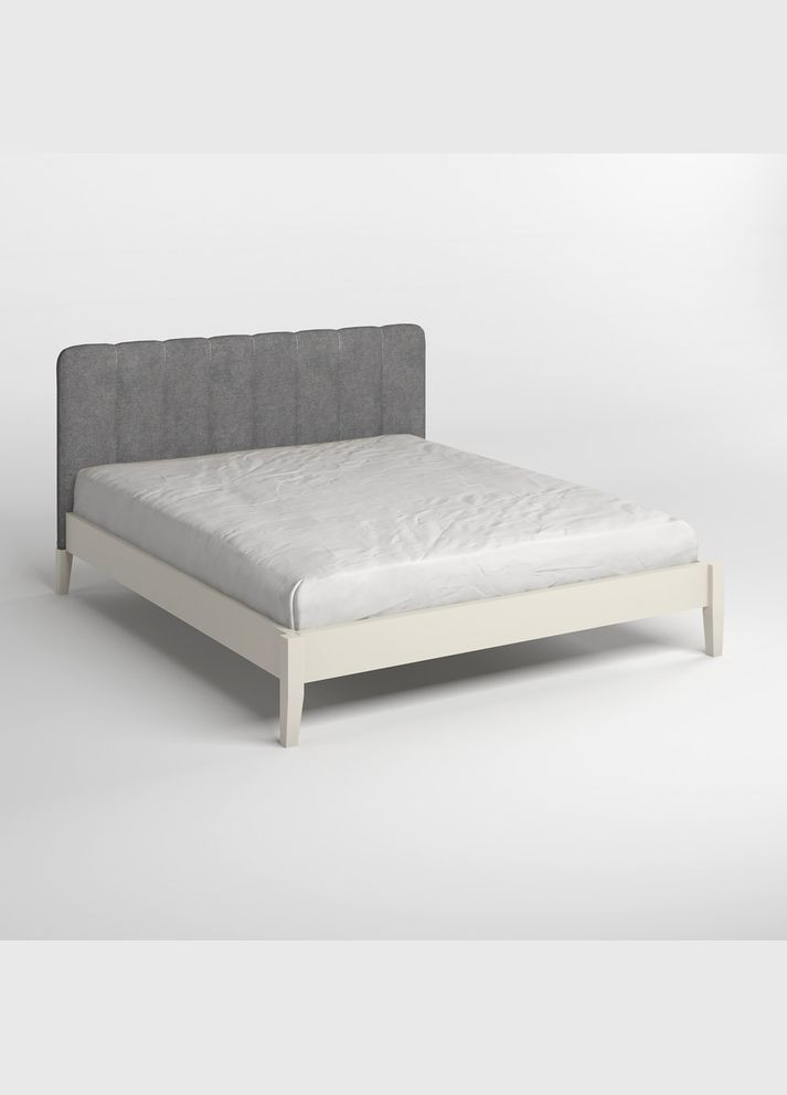 Двоспальне дерев'яне ліжко Лондон ДК (S2005Y50R)/Аляска 93 (Сірий) Б1 160х190 см (MBG-6679) Mebigrand (368281087)