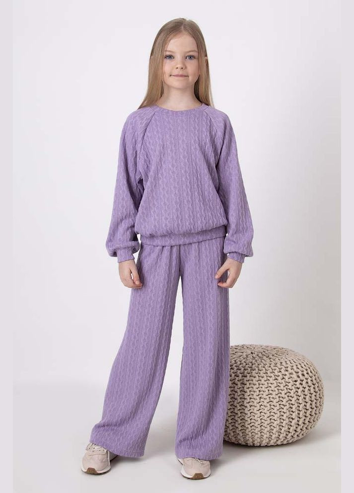 Сиреневый демисезонный трикотажный комплект для девочки Mevis