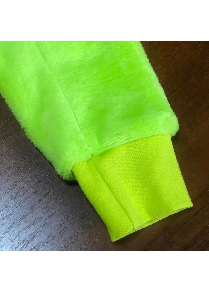 Детский махровый кигуруми для мальчика Динозавр зеленый с капюшоном No Brand (362604198)