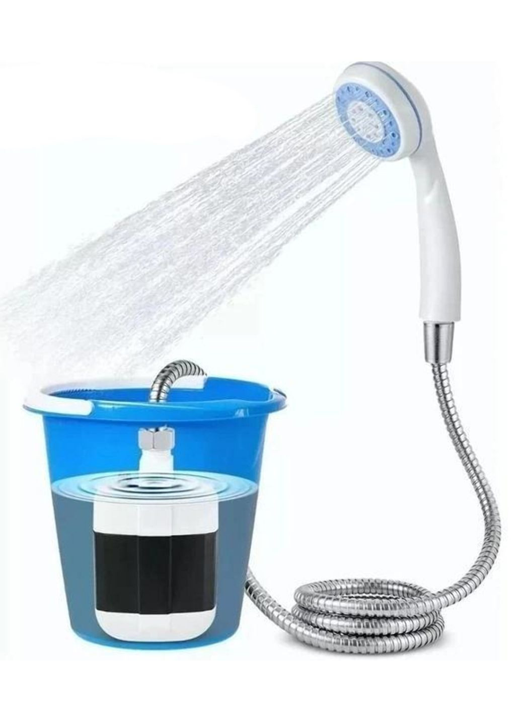 Душ портативний з насосом з акумулятором та USB зарядкою More Portable Outdoor Shower (302244521)