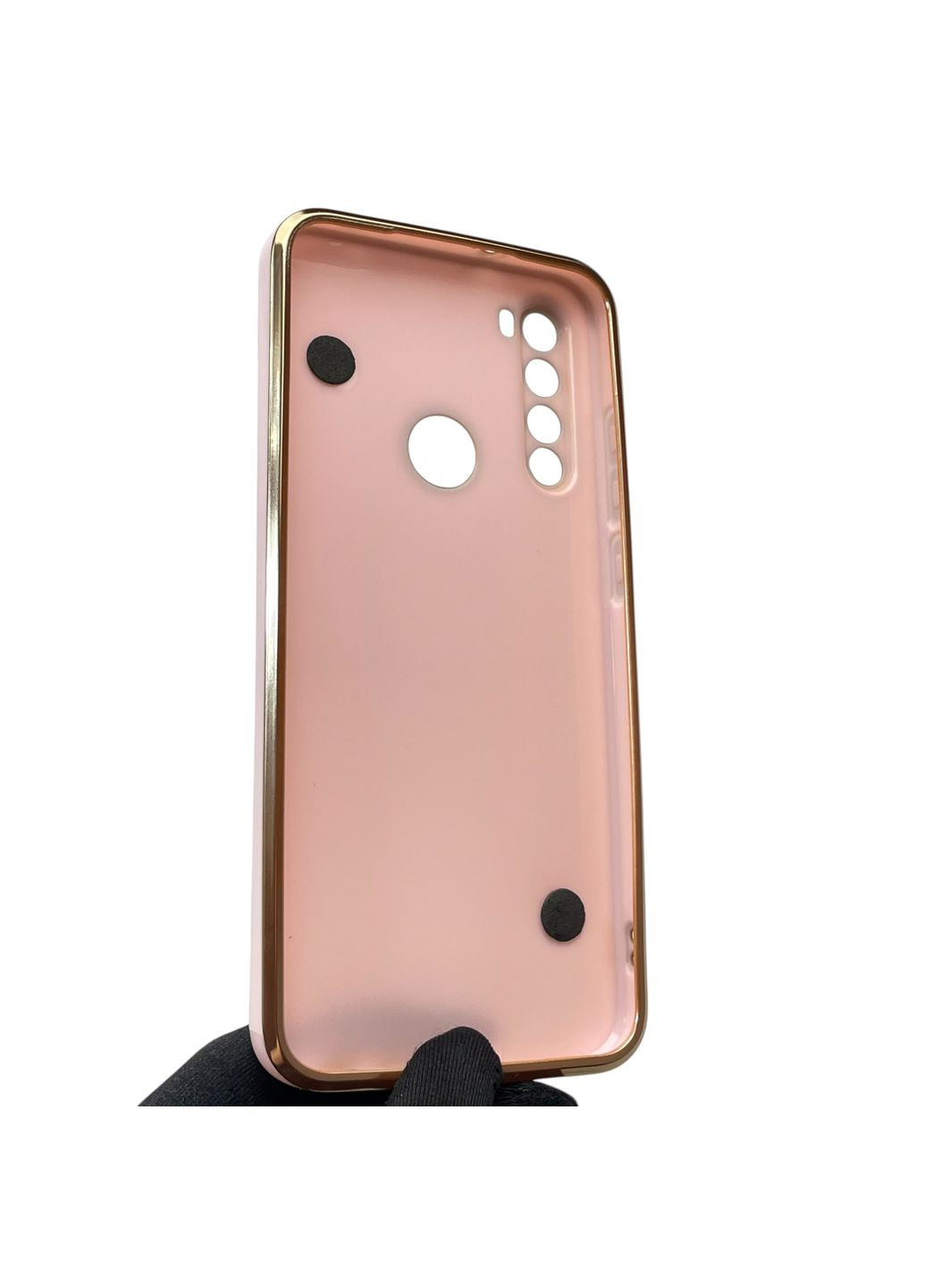 Чохол для телефона Redmi Note 8T жіночій із ремінцем з прикрасами та золотою окантовкою на сяомі редмі нот 8т пудровий gs1 Xiaomi (366236639)