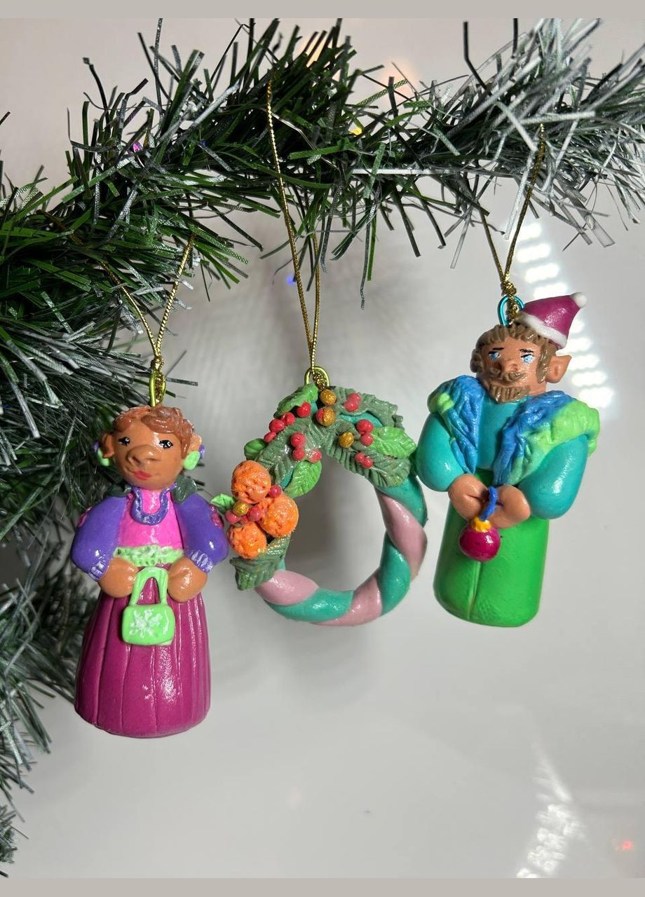 Набор сувенирных елочных украшений ручной работы в подарочной коробке. Эльфа (321993504)