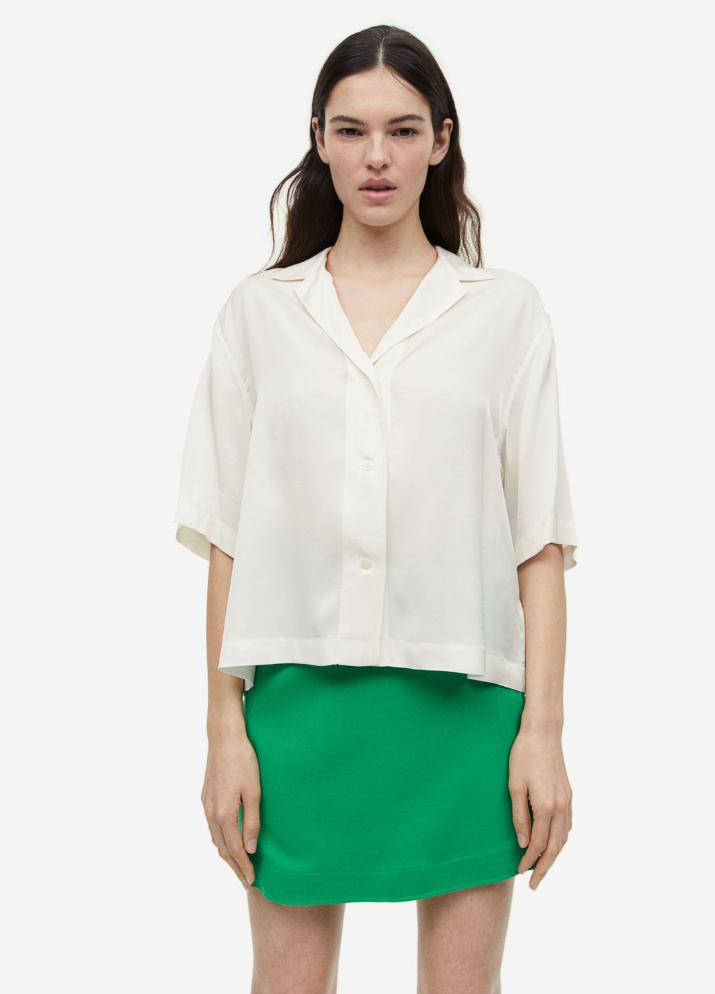Молочна літня блуза H&M