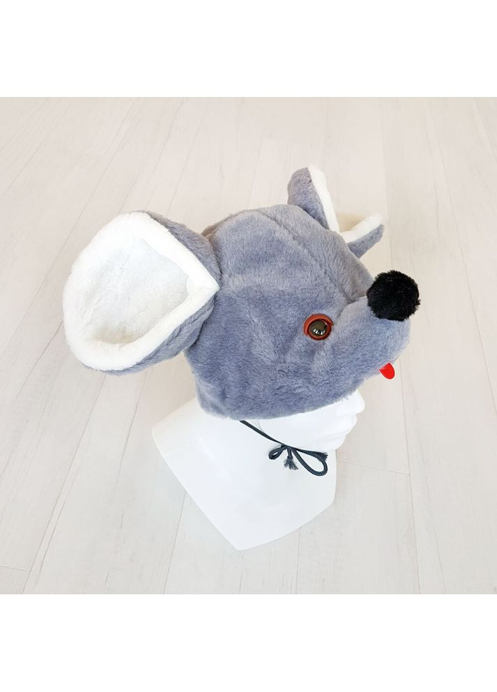 Детская маскарадная шапочка мышка из искусственного меха для утренников и Хэллоуина шапка для детей ProDobro (366031143)