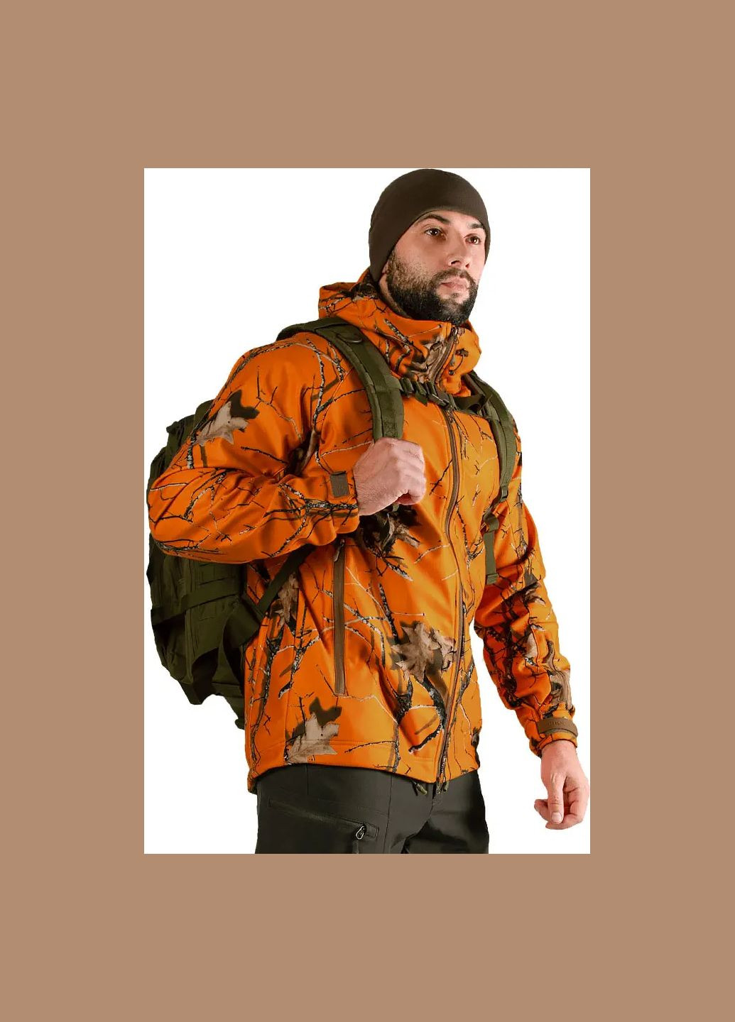 Оранжевая демисезонная куртка rubicon flamewood Camotec