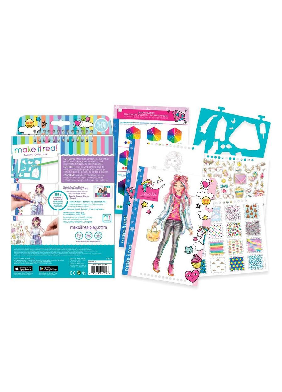 Блокнот c трафаретами Рожева мрія () Make it Real MR3203 (336481294)