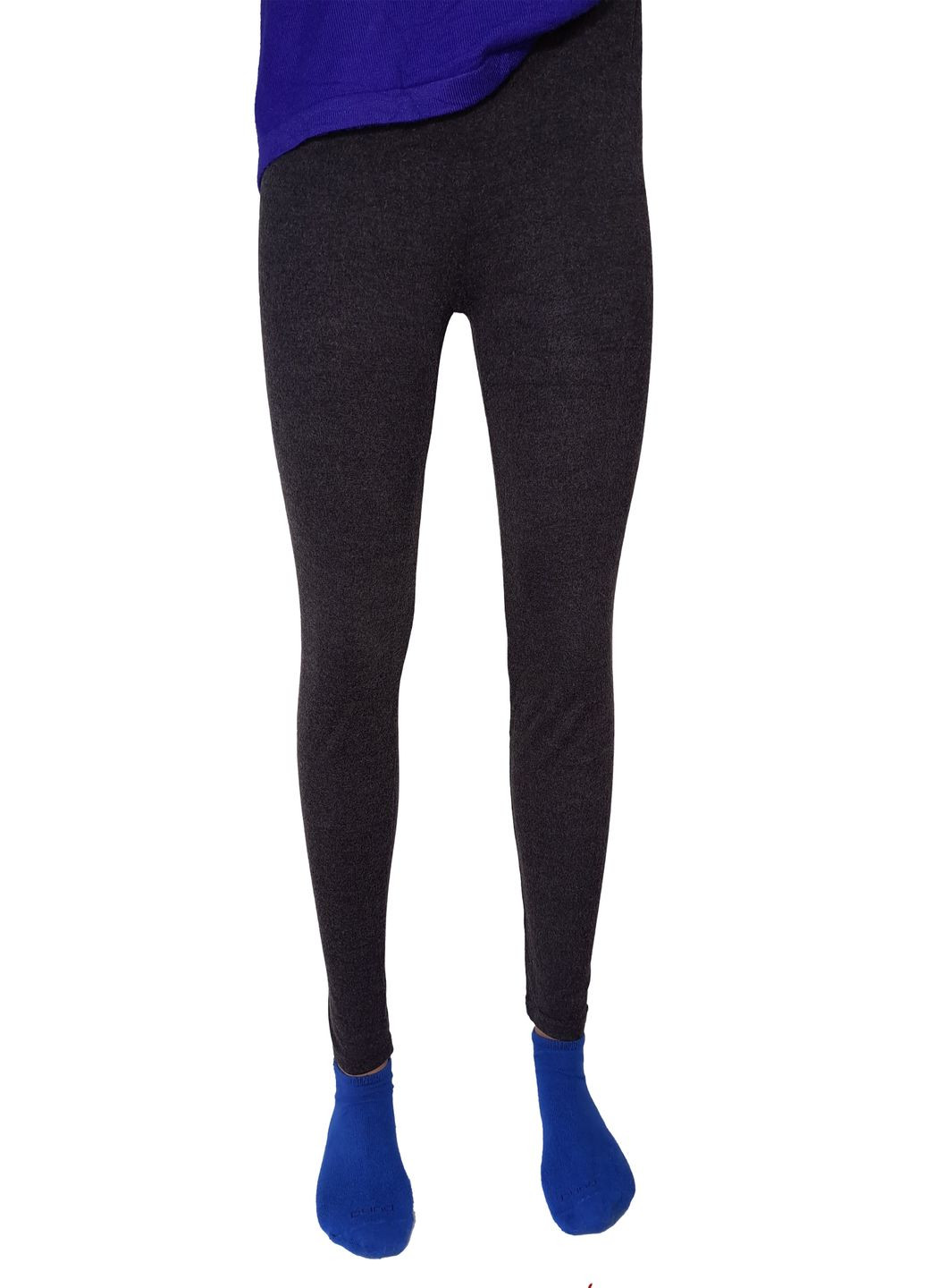 Лосины женские ангора черно-серые батальный размер No Brand (370275871)