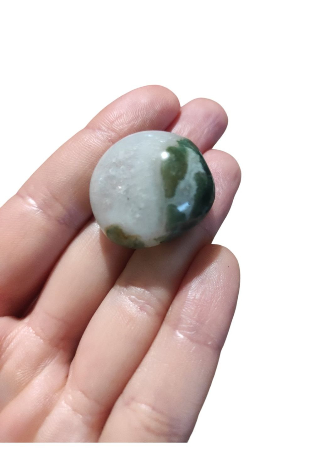 Оброблений камінь Зеленого кварцу 1 шт, розмір каменю 25 мм No Brand (305395407)