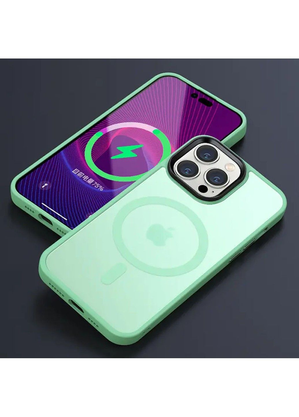 TPU+PC чохол Metal Buttons with MagSafe Colorful для Apple iPhone 13 Pro (6.1") Epik (292313528)